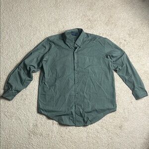 Basic Editions Green Casual Button Down Shirt